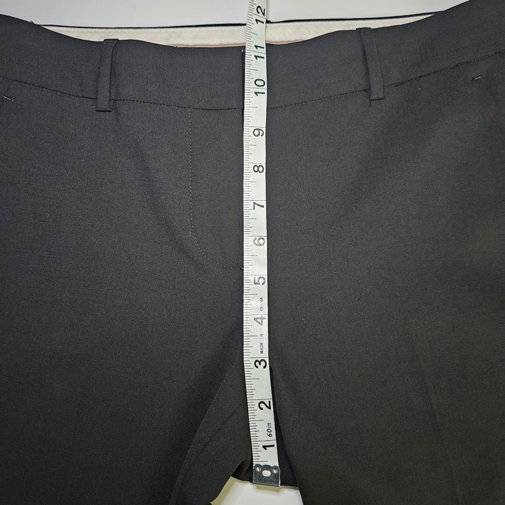THEORY Black Emery Stretch Wool Wide Leg Flare Dress Work Trousers Pants Size 6 - Picture 10 of 12
